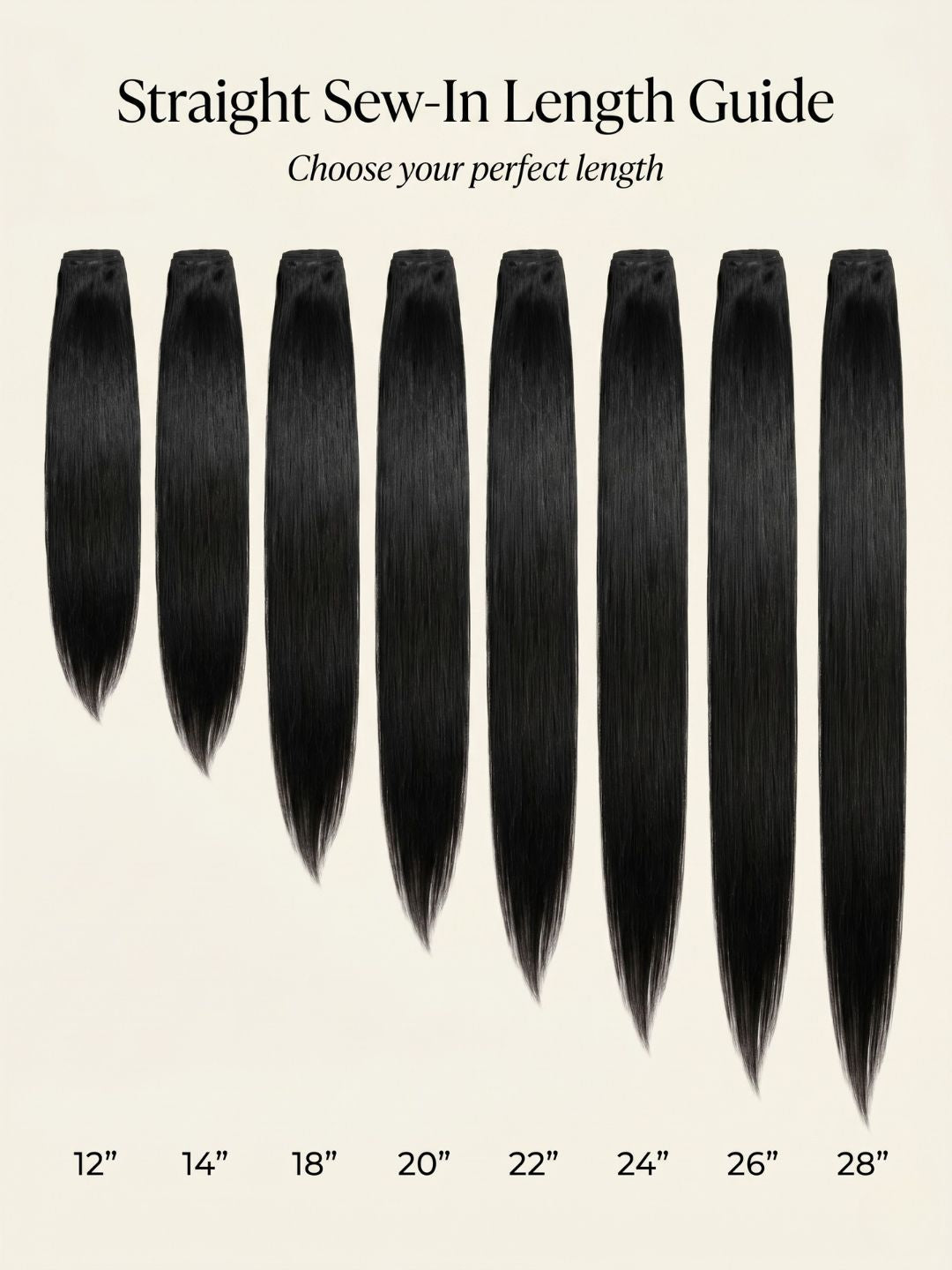 Extensiones Lisas Sew-In - Largo Natural Suave y Manejable